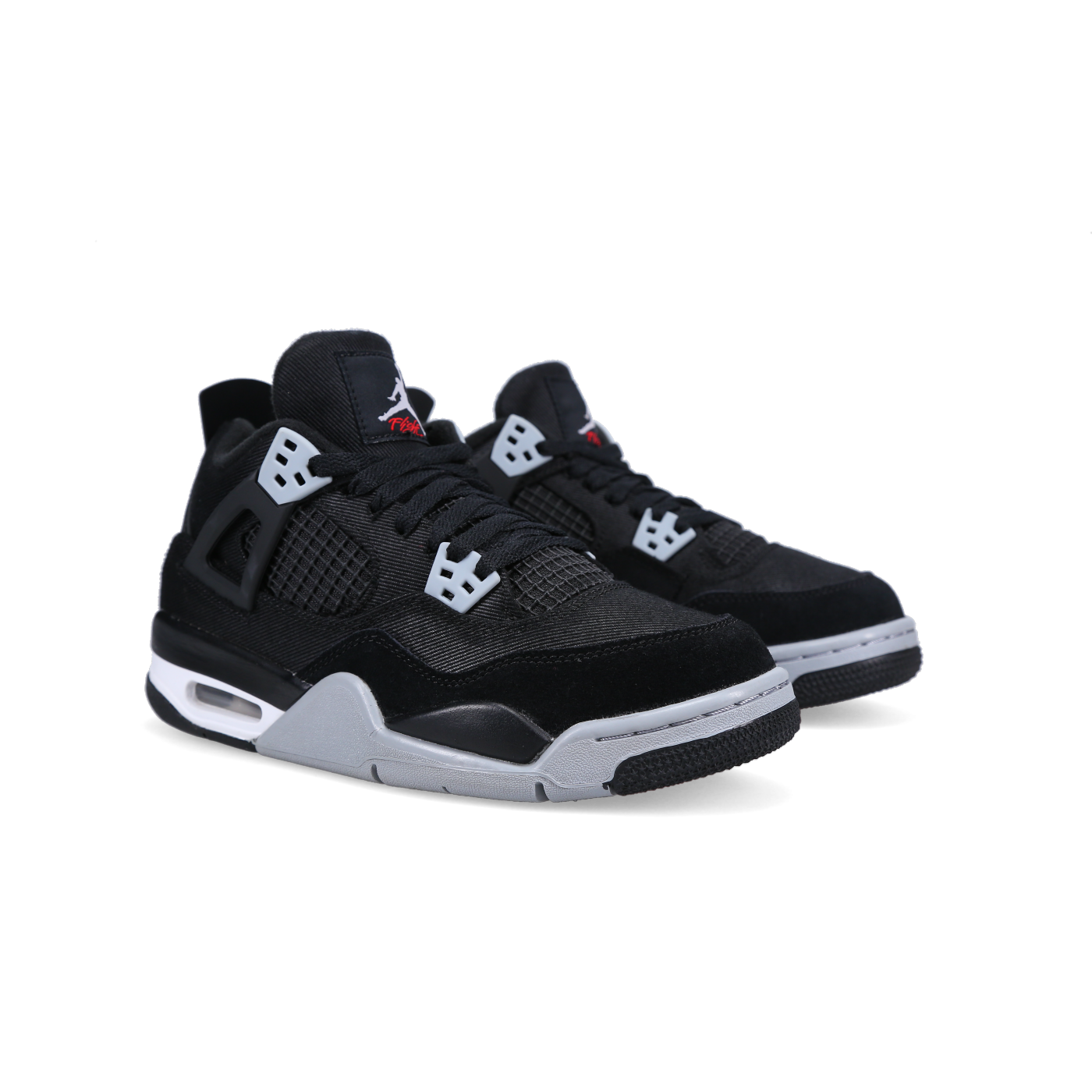 Jordan 4 Retro 'Black Canvas' (GS) - Front View