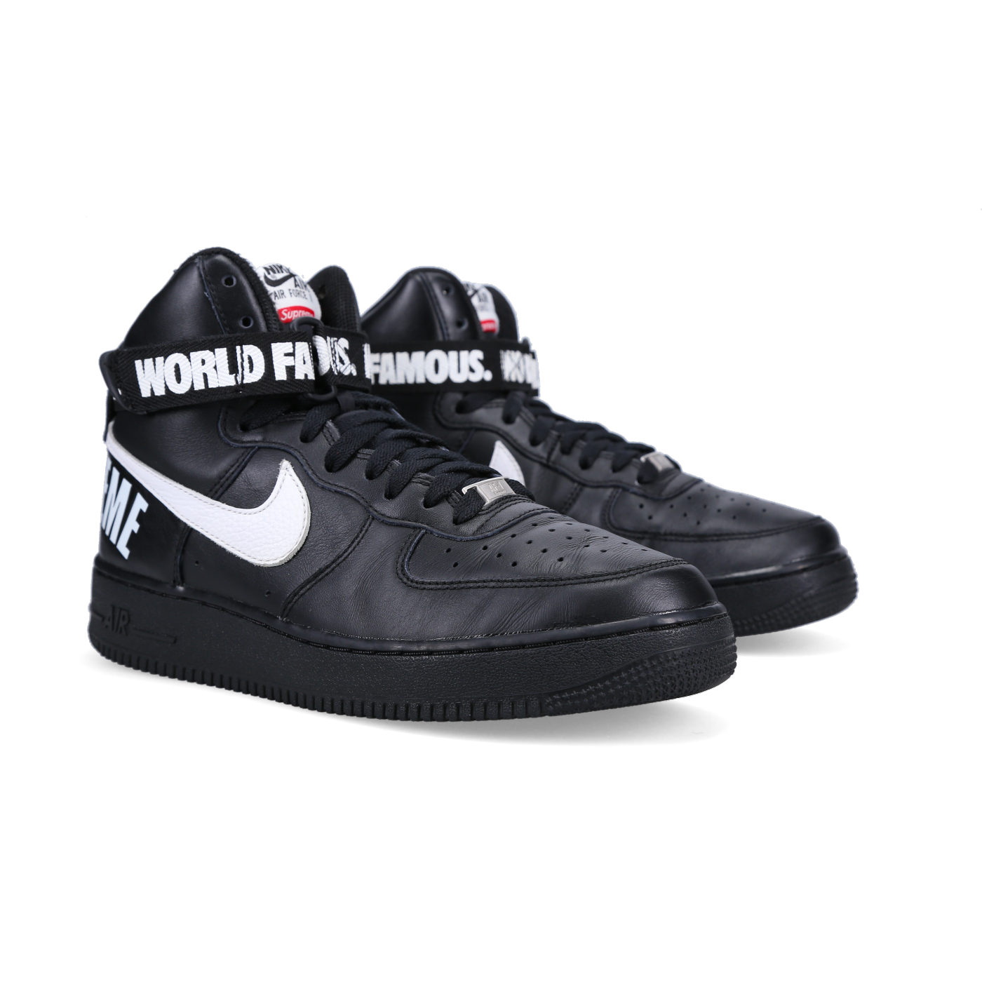 Supreme X Nike Air Force 1 High SP 'Black' - Front View