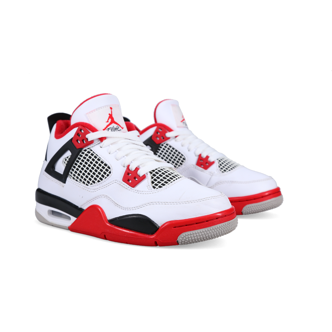 Jordan 4 Retro OG 'Fire Red' 2020 (GS) - Front View