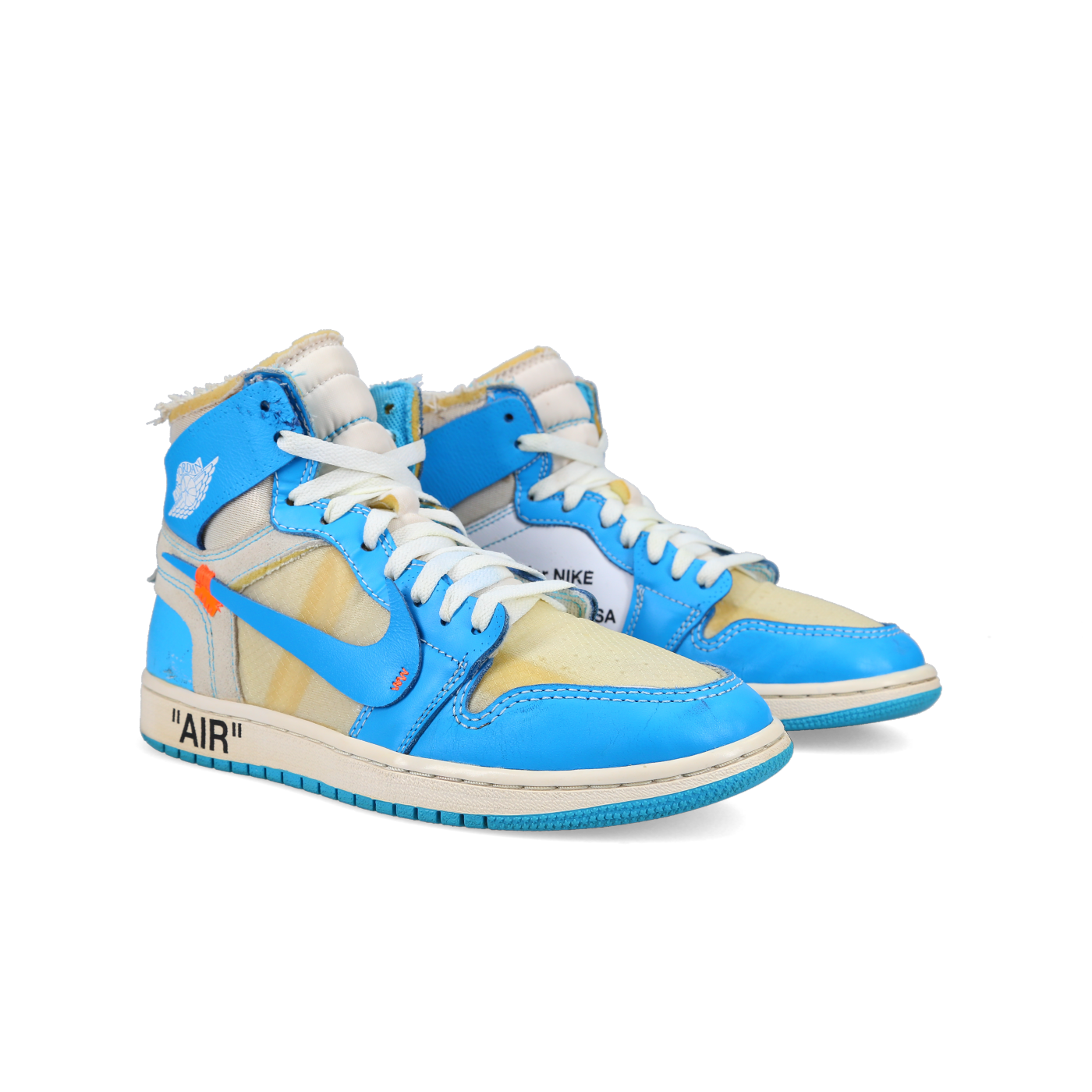 Off-White X Jordan 1 Retro High OG 'UNC' - Front View