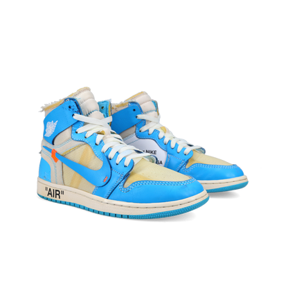 Off-White X Jordan 1 Retro High OG 'UNC' - Front View