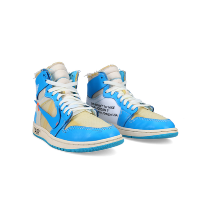 Off-White X Jordan 1 Retro High OG 'UNC' - Side View