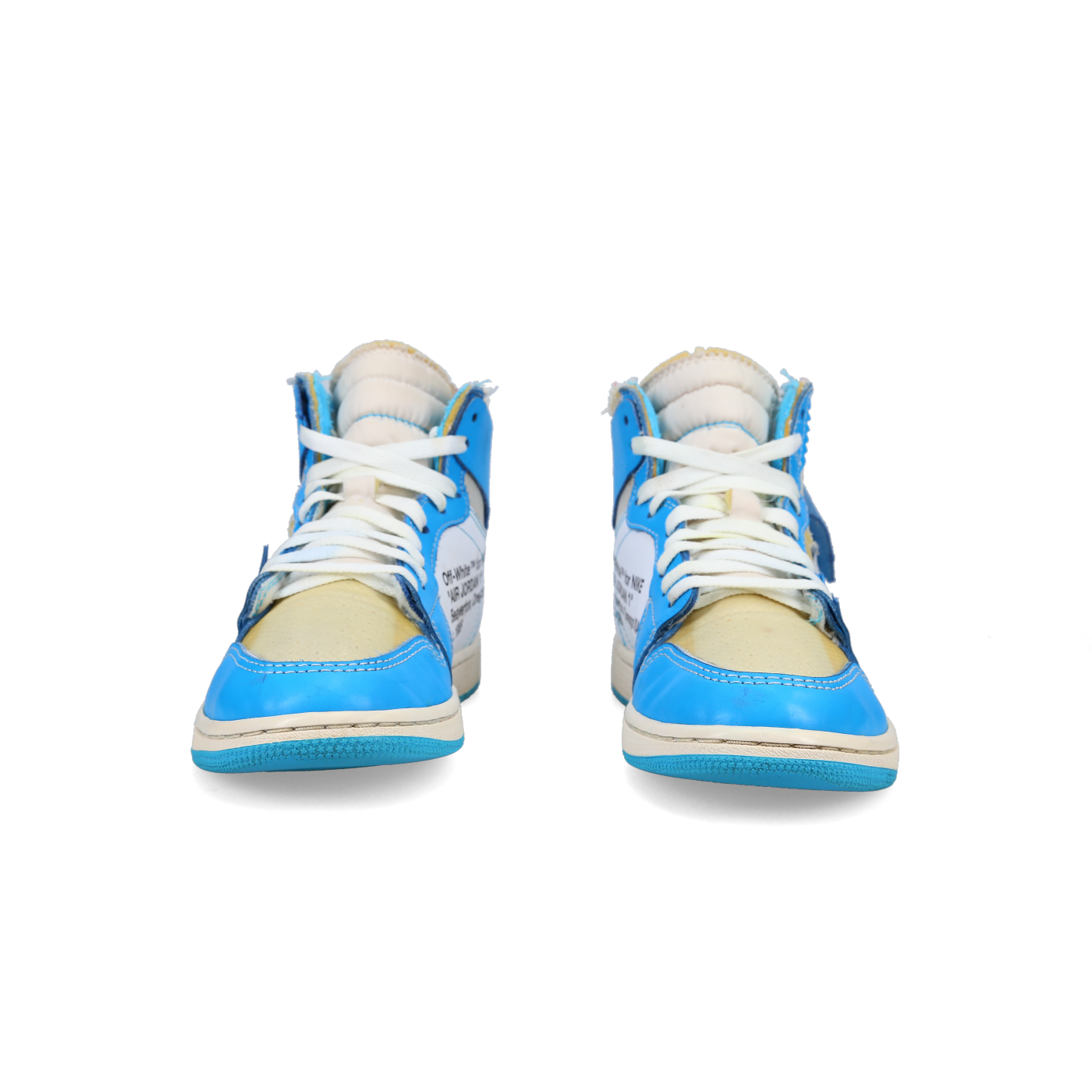 Off-White X Jordan 1 Retro High OG 'UNC' - Back View