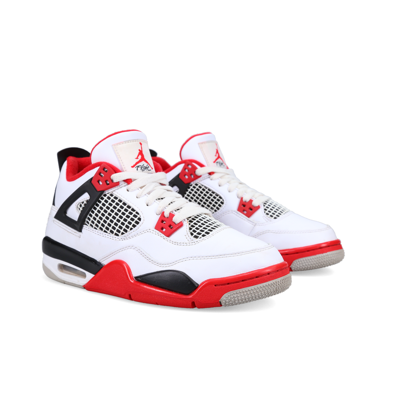 Jordan 4 Retro 'Fire Red' (2020) (GS) - Front View