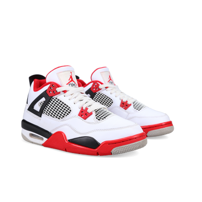 Jordan 4 Retro 'Fire Red' (2020) (GS) - Front View