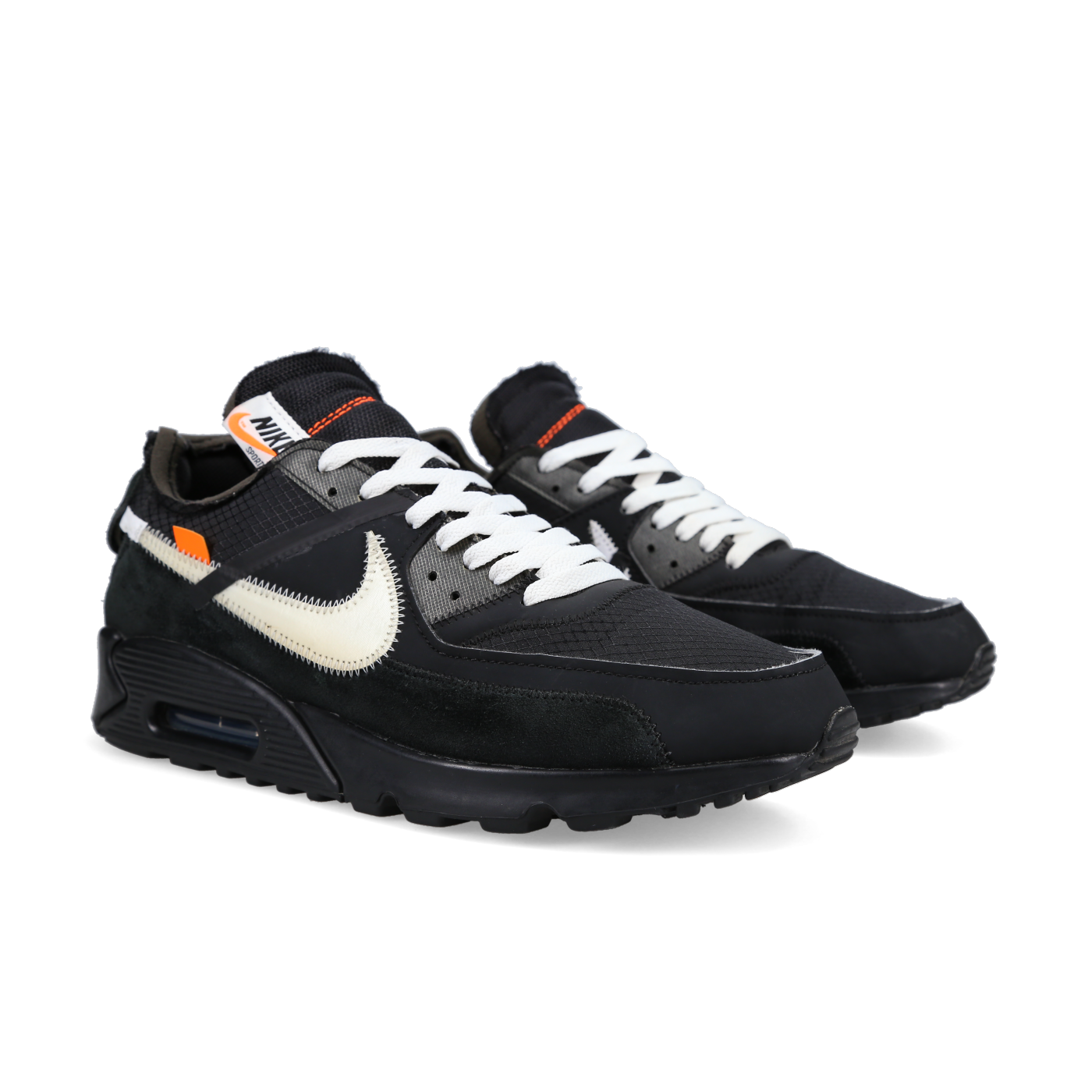 Off-White X Nike Air Max 90 'Black' - Front View