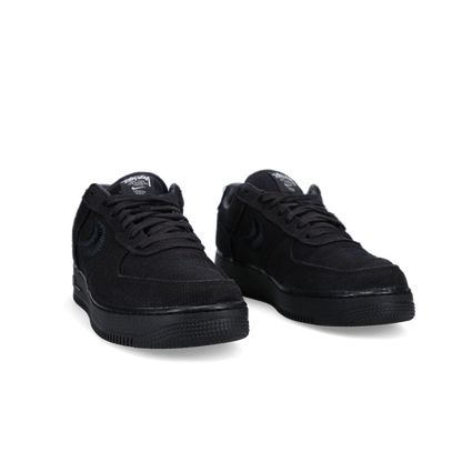 Nike Air Force1 Low Stussy 'Triple Black' - Side View