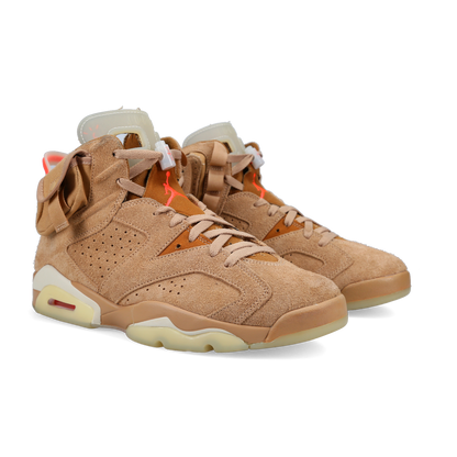 Travis Scott X Jordan 6 Retro 'British Khaki' - Front View