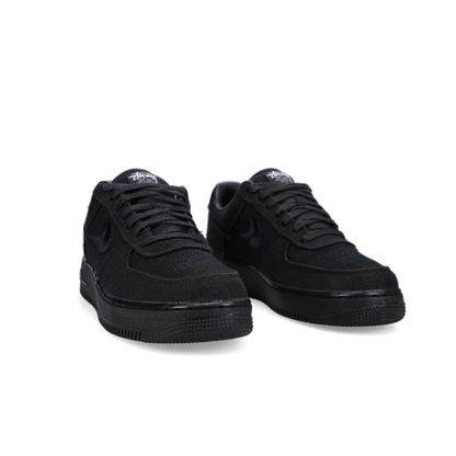 Nike Air Force1 Low Stussy 'Triple Black' - Side View