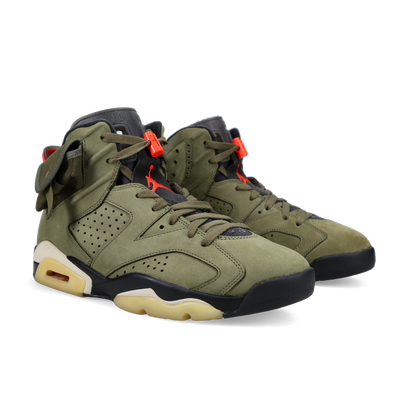 Travis Scott X Jordan 6 Retro 'Olive' - Front View