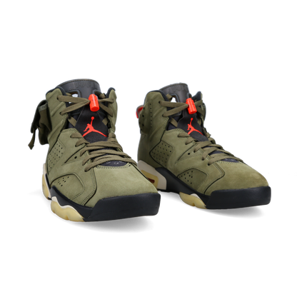 Travis Scott X Jordan 6 Retro 'Olive' - Side View