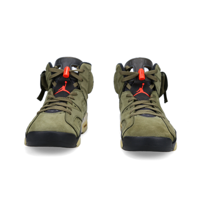 Travis Scott X Jordan 6 Retro 'Olive' - Back View