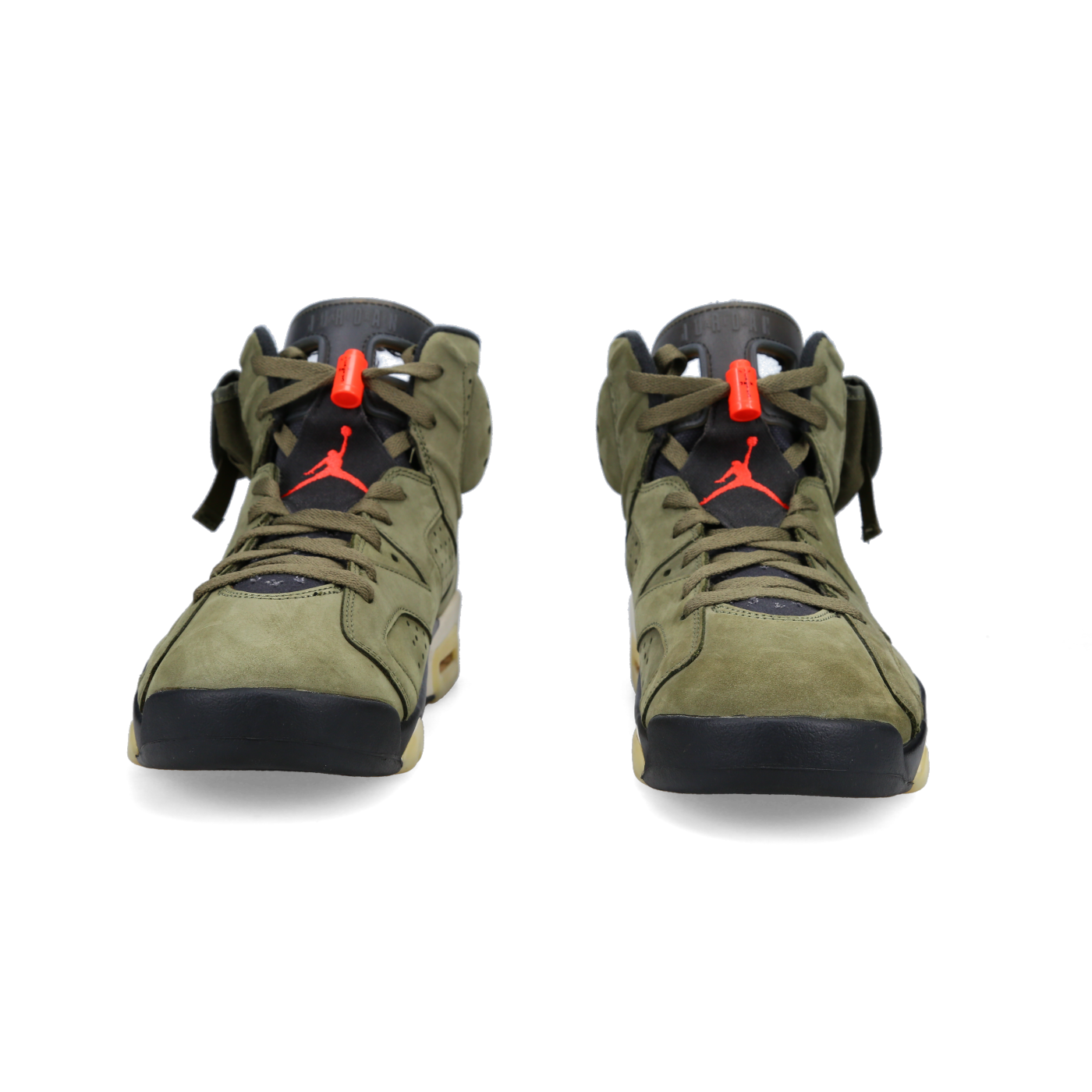 Travis Scott X Jordan 6 Retro 'Olive' - Back View